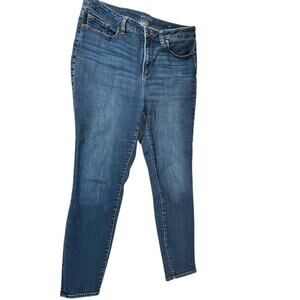 Chicos Skinny Ankle Size 10 R Used Cigarette Fit Soft Denim Good Condition